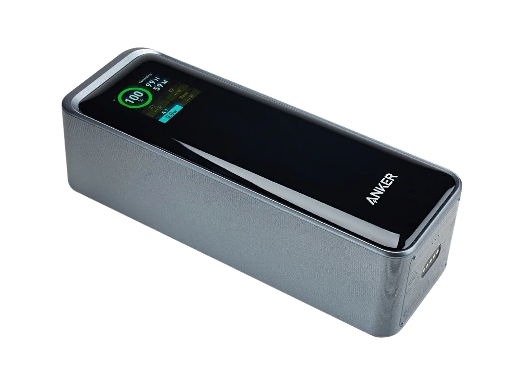 Anker Prime 27,650mAh power bank with an onboard charging display