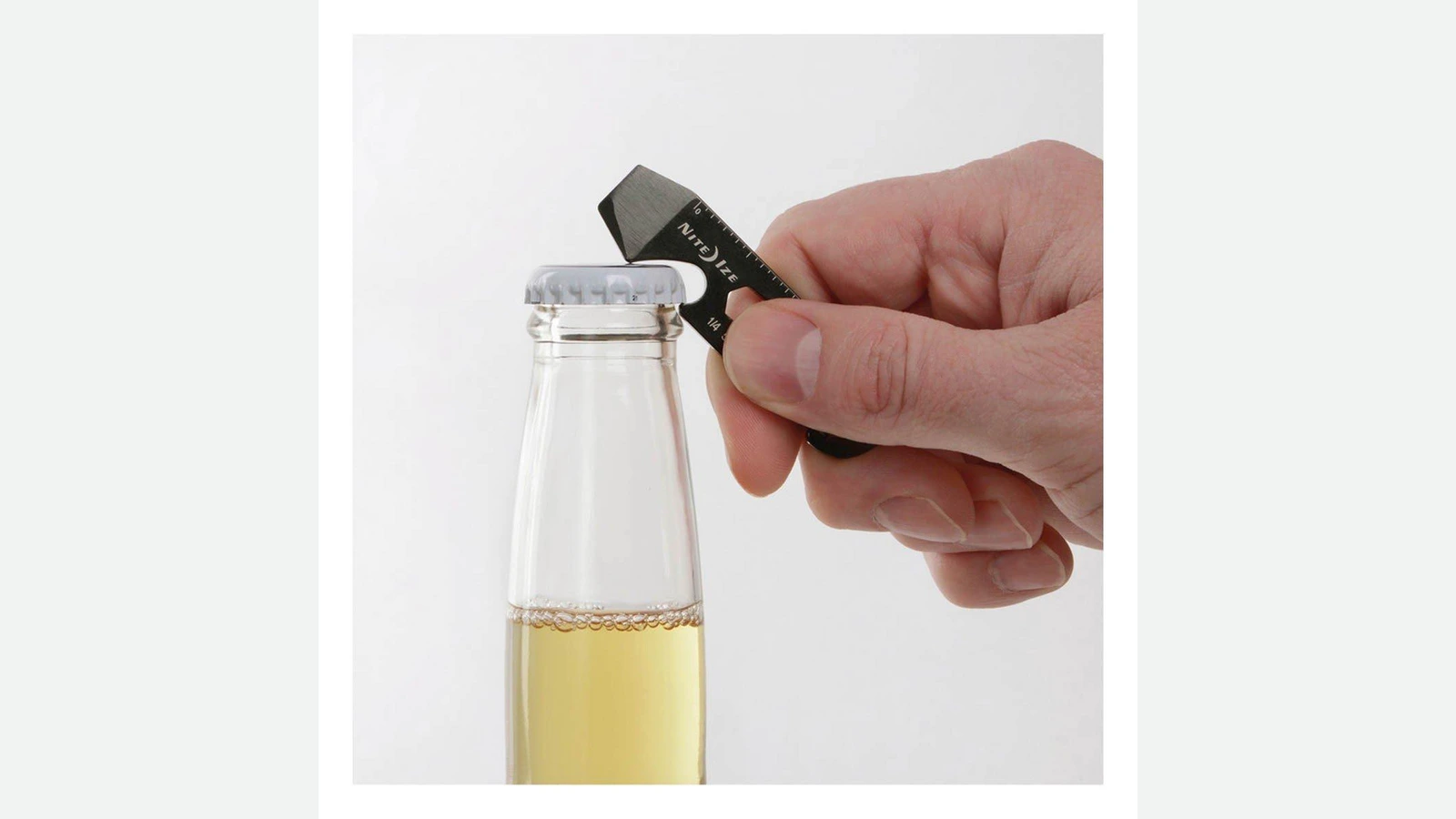 Stainless-steel Nite Ize DoohicKey keychain multi-tool with carabiner clip