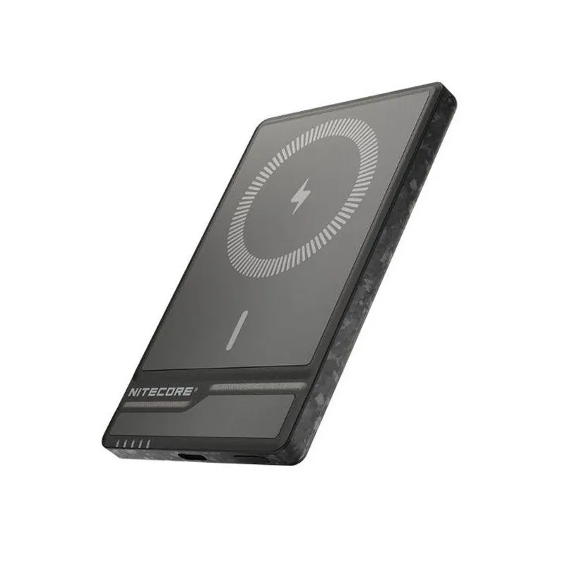 Nitecore NW5000 slim carbon-fiber magnetic wireless power bank